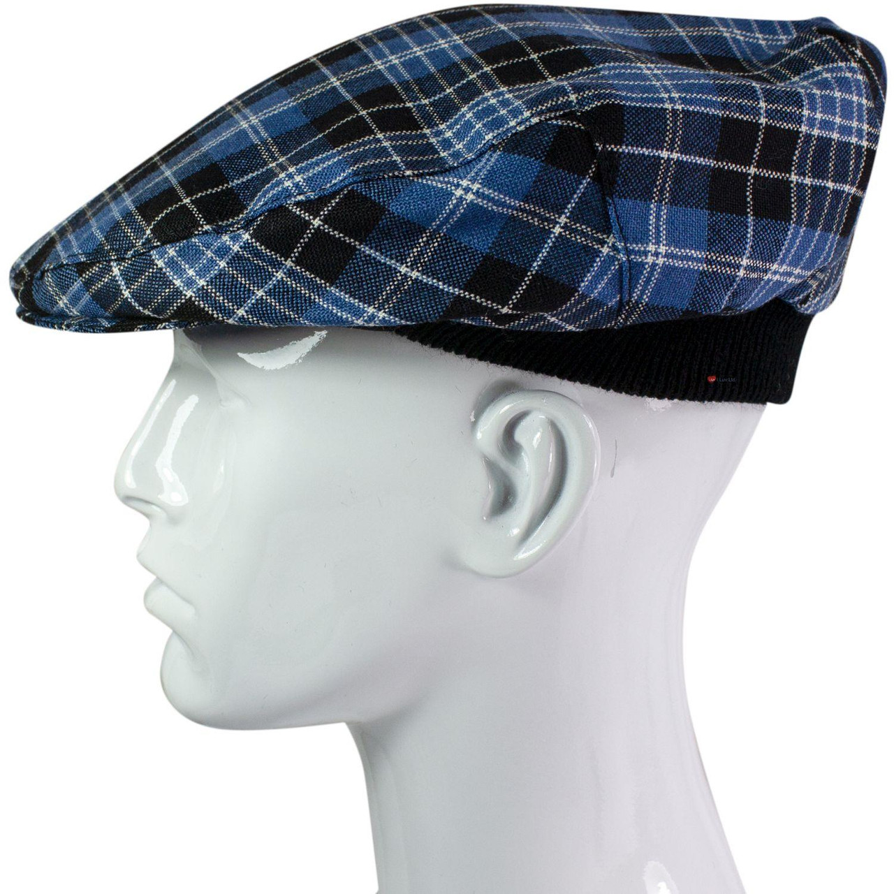 Mens Tartan Flat Cap Clark Ancient Tartan Plaid Design Mens and Womens One size Elasticated Band Comfort Fit Scottish Made