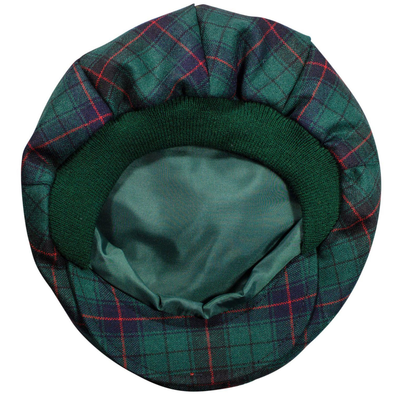 Mens Tartan Flat Cap Davidson Modern Tartan Plaid Design Mens and Womens One size Elasticated Band Comfort Fit Scottish Made