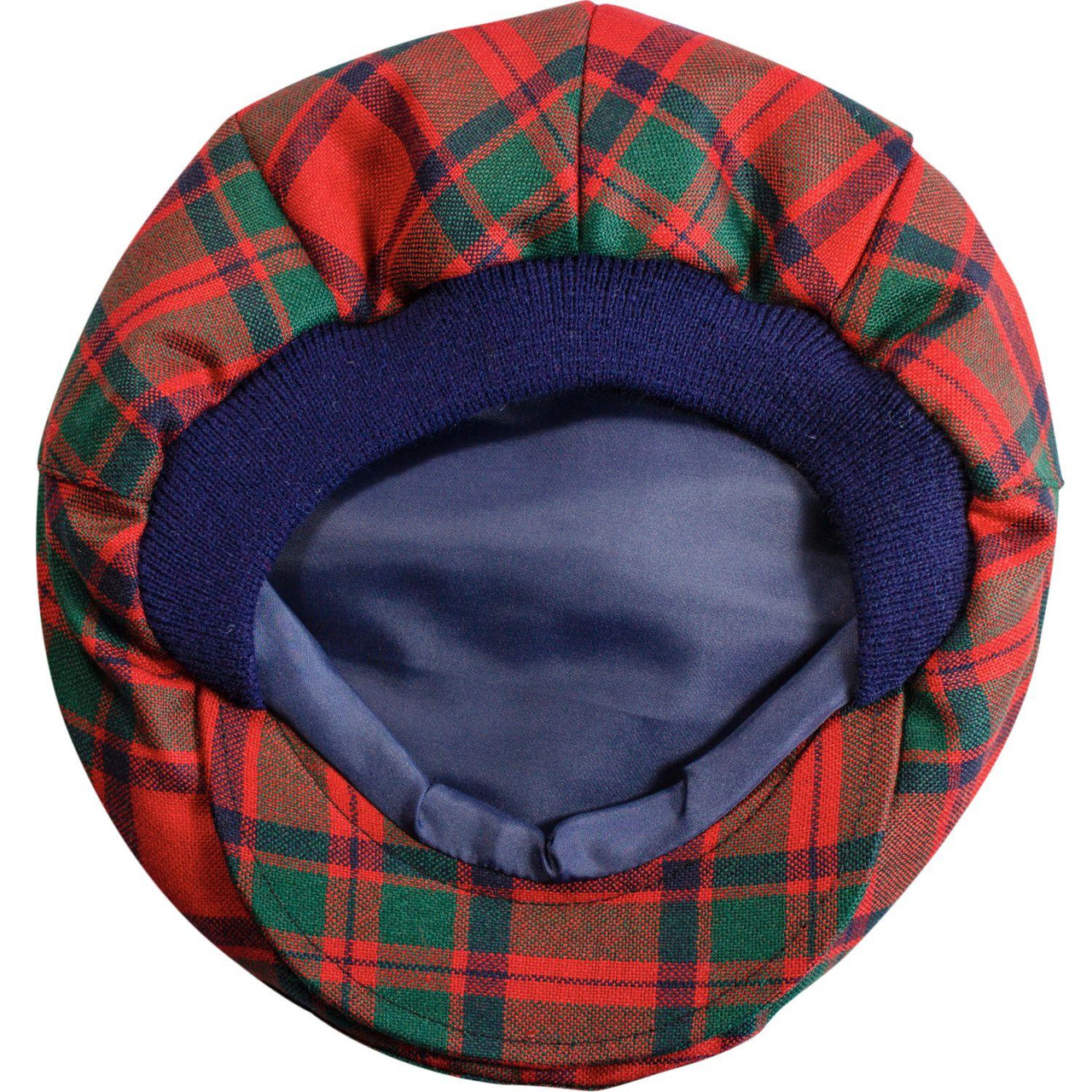 Mens Tartan Flat Cap MacKintosh Modern Tartan Plaid Design Mens and Womens One size Elasticated Band Comfort Fit Scottish Made