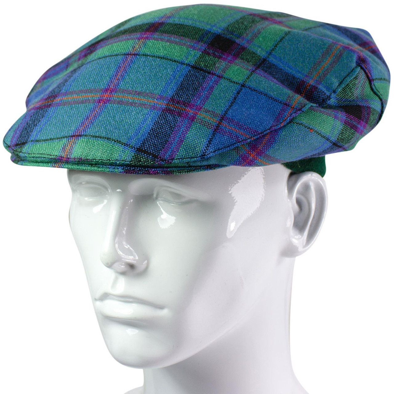 Mens Tartan Flat Cap Cooper Ancient Tartan Plaid Design Mens and Womens One size Elasticated Band Comfort Fit Scottish Made
