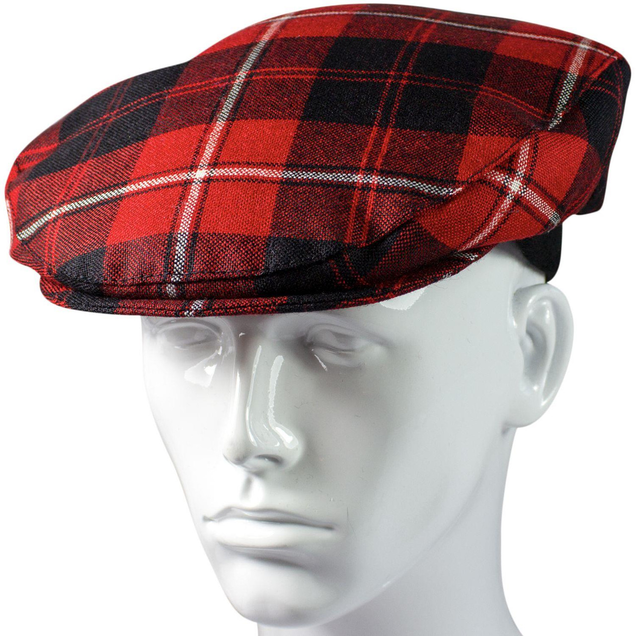 Mens Tartan Flat Cap Cunningham Modern Tartan Plaid Design Mens and Womens One size Elasticated Band Comfort Fit Scottish Made
