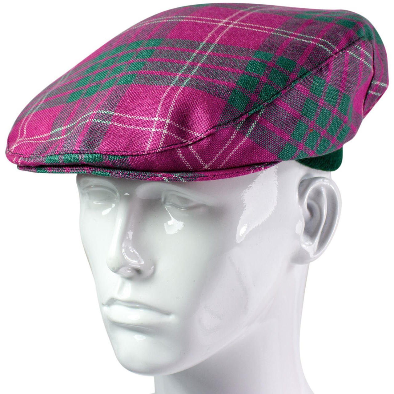 Mens Tartan Flat Cap Crawford Ancient Tartan Plaid Design Mens and Womens One size Elasticated Band Comfort Fit Scottish Made