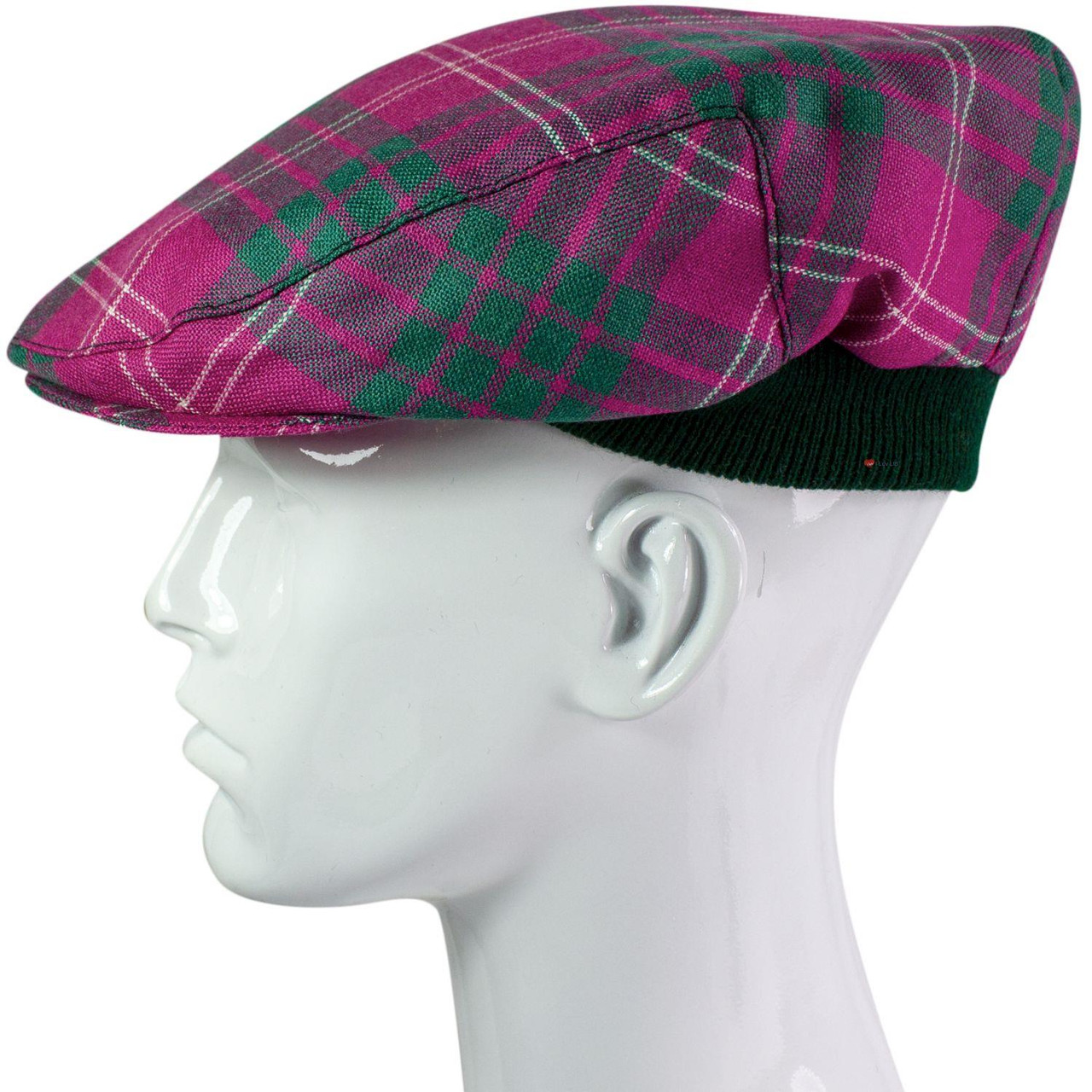 Mens Tartan Flat Cap Crawford Ancient Tartan Plaid Design Mens and Womens One size Elasticated Band Comfort Fit Scottish Made
