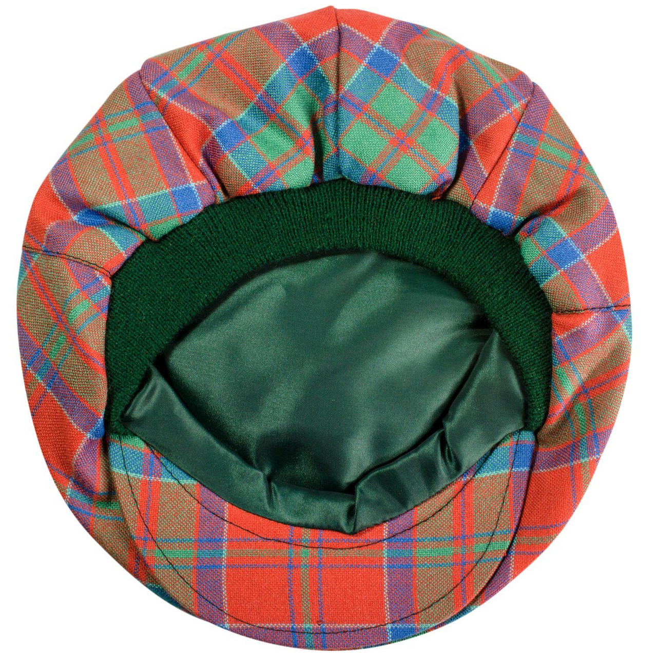 Mens Tartan Flat Cap MacDonell of Keppoch Ancient Tartan Plaid Design Mens and Womens One size Elasticated Band Comfort Fit Scottish Made