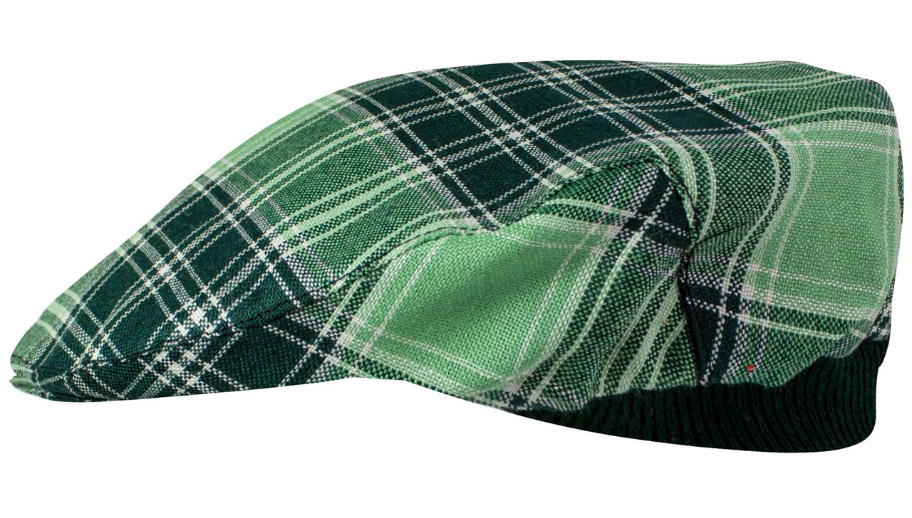 Mens Tartan Flat Cap MacDonald Lord Of The Isles Hunting Ancient Tartan Plaid Design Mens and Womens One size Elasticated Band Comfort Fit Scottish Made