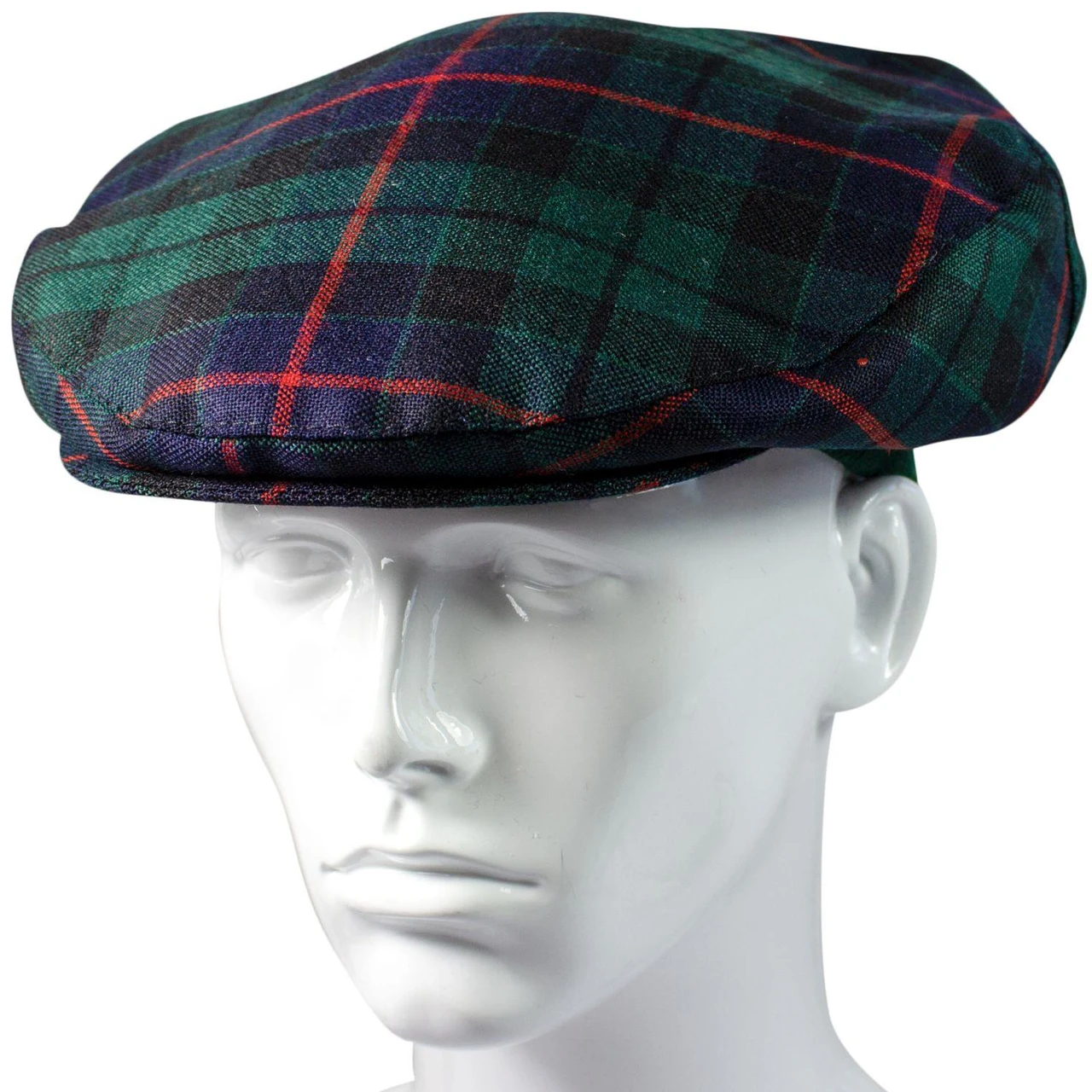 Mens Tartan Flat Cap Morrison Modern Tartan Plaid Design Mens and Womens One size Elasticated Band Comfort Fit Scottish Made