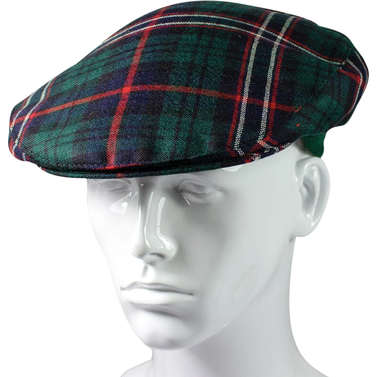 Mens Tartan Flat Cap Scottish National Tartan Plaid Design Mens and Womens One size Elasticated Band Comfort Fit Scottish Made