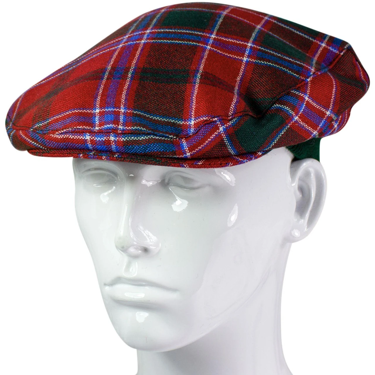 Mens Tartan Flat Cap Dalziel Modern Tartan Plaid Design Mens and Womens One size Elasticated Band Comfort Fit Scottish Made