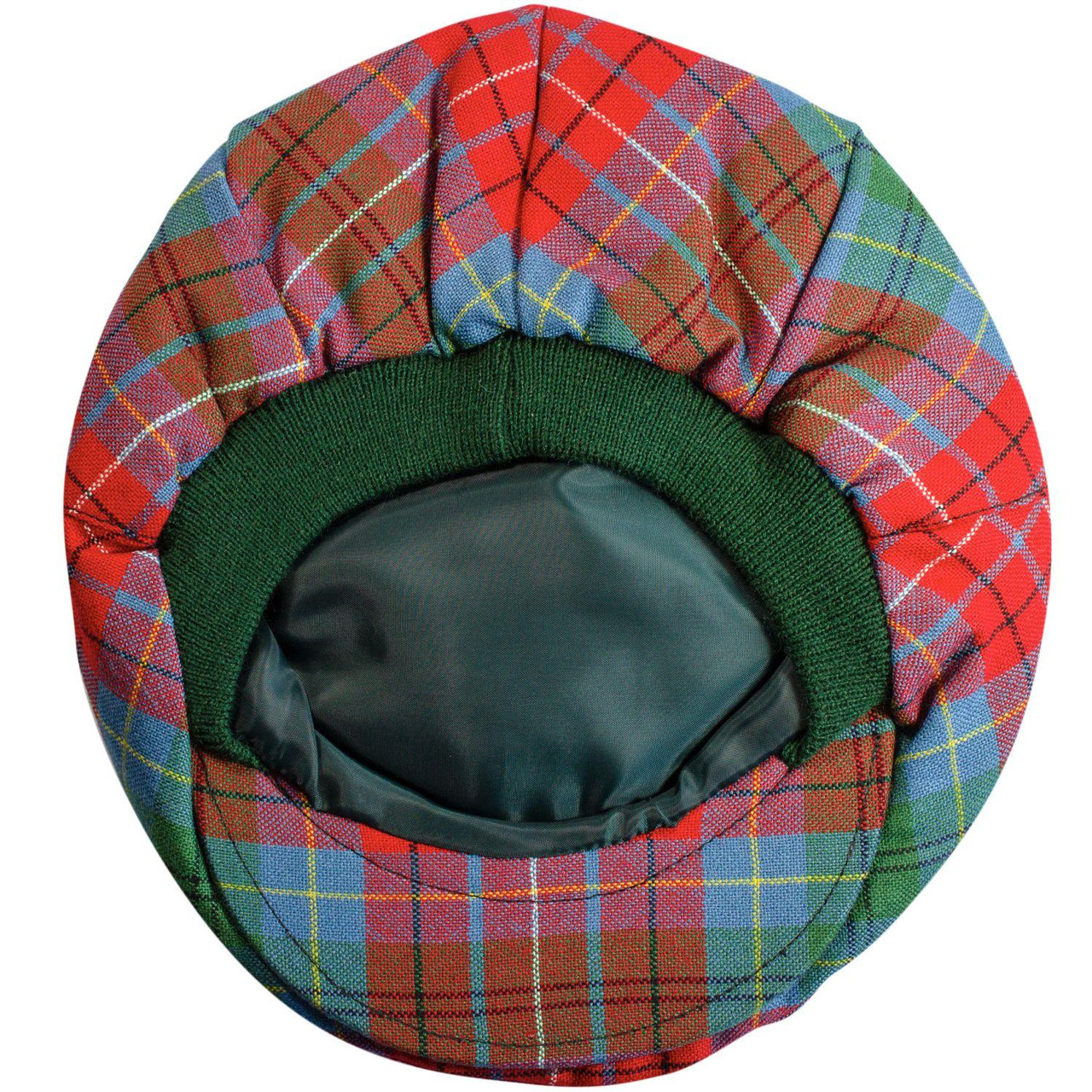 Mens Tartan Flat Cap British Columbia Canadian Tartan Plaid Design Mens and Womens One size Elasticated Band Comfort Fit Scottish Made