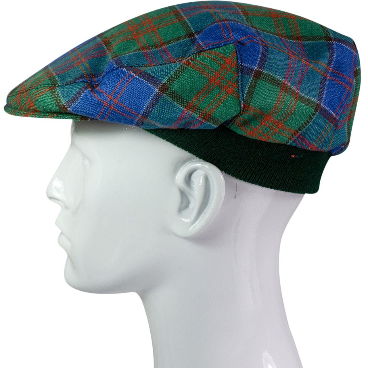 Mens Tartan Flat Cap Stewart of Appin Hunting Ancient Tartan Plaid Design Mens and Womens One size Elasticated Band Comfort Fit Scottish Made