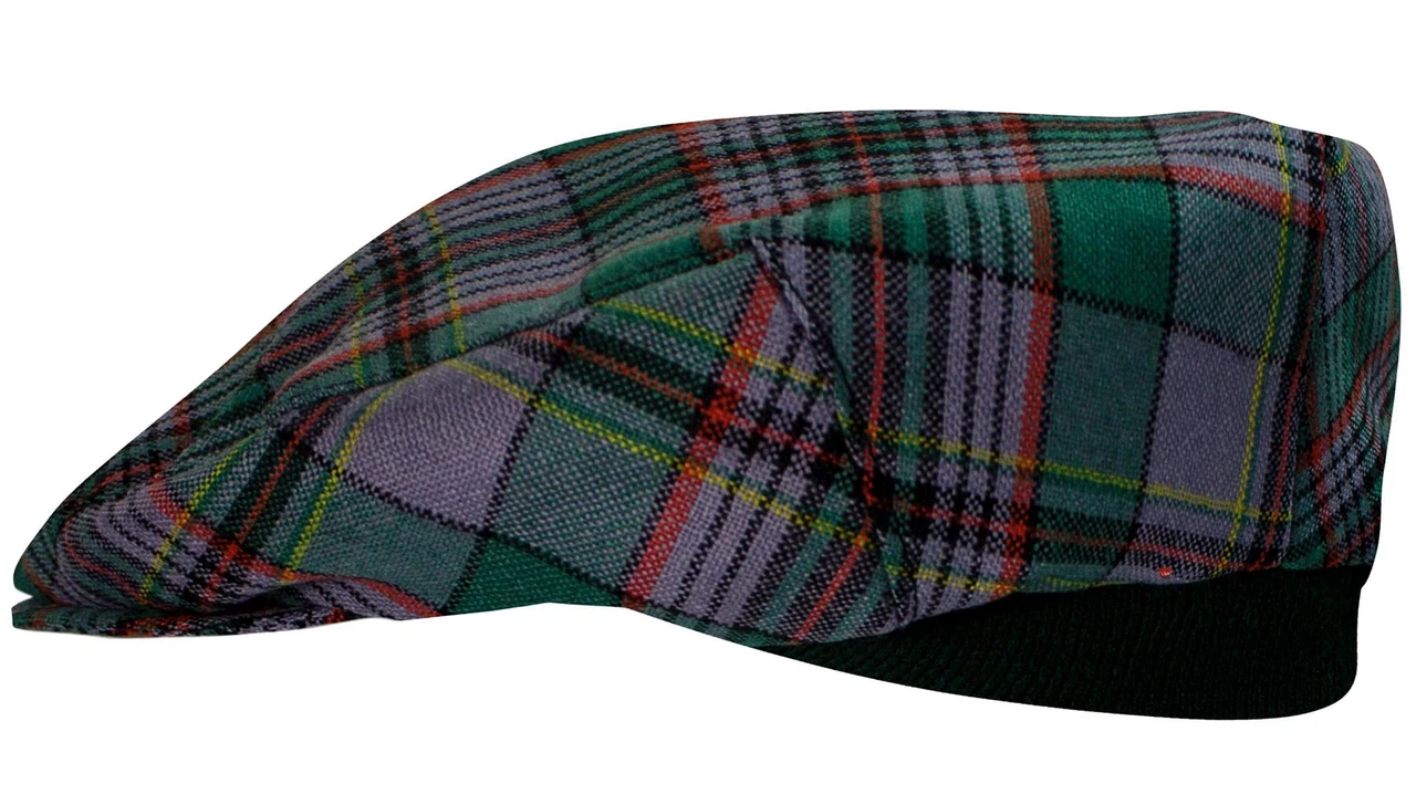 Mens Tartan Flat Cap Craig Ancient Tartan Plaid Design Mens and Womens One size Elasticated Band Comfort Fit Scottish Made