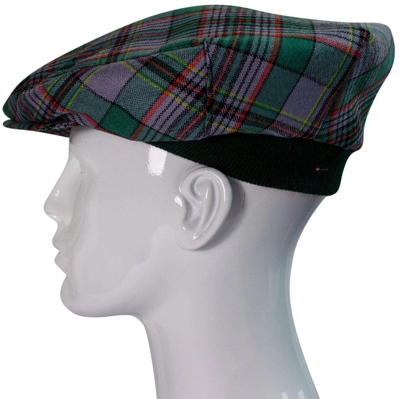 Mens Tartan Flat Cap Craig Ancient Tartan Plaid Design Mens and Womens One size Elasticated Band Comfort Fit Scottish Made