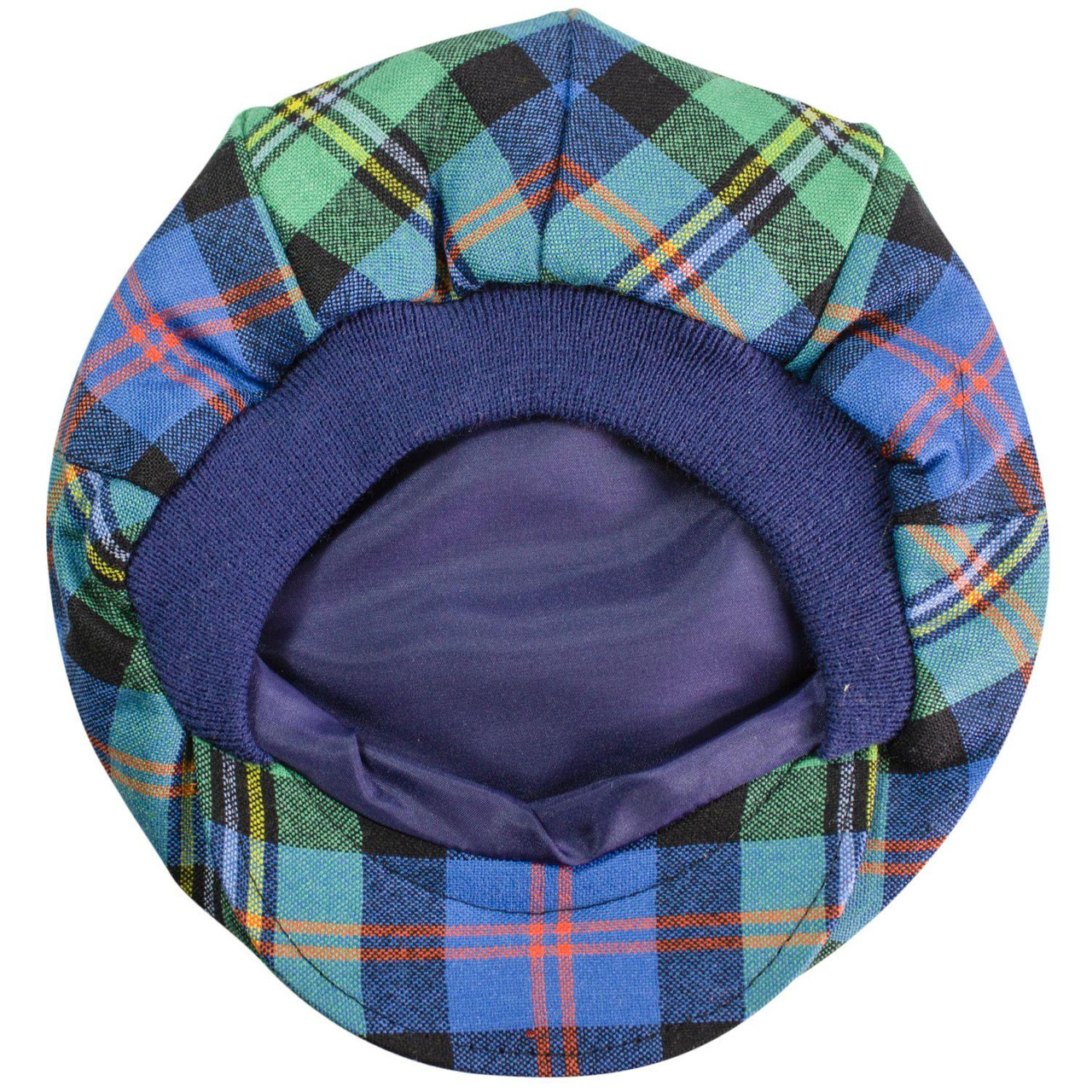 Mens Tartan Flat Cap Malcolm Ancient Tartan Plaid Design Mens and Womens One size Elasticated Band Comfort Fit Scottish Made