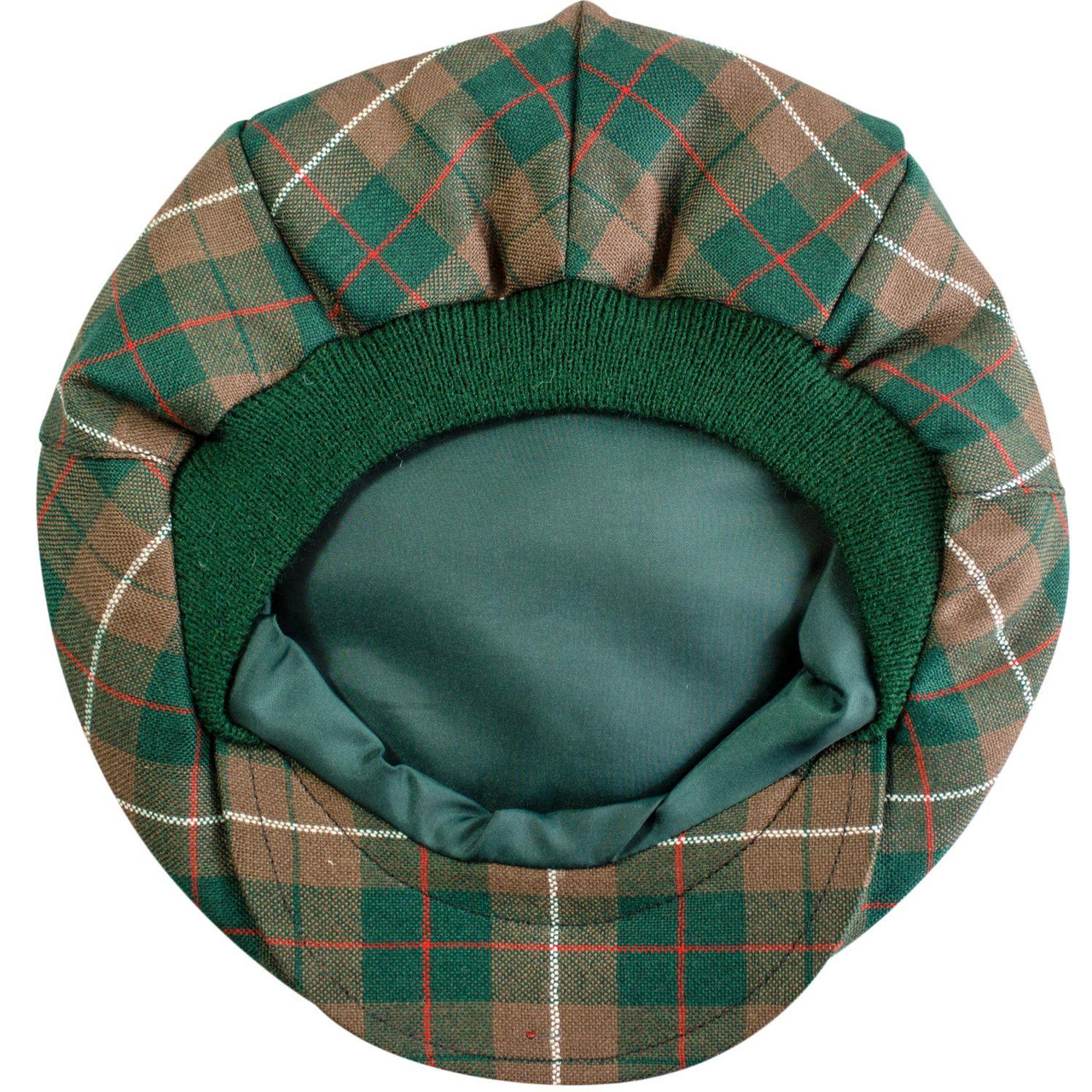 Mens Tartan Flat Cap MacKinnon Hunting Modern Tartan Plaid Design Mens and Womens One size Elasticated Band Comfort Fit Scottish Made