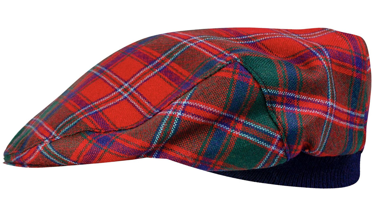 Mens Tartan Flat Cap Stewart of Appin Modern Tartan Plaid Design Mens and Womens One size Elasticated Band Comfort Fit Scottish Made