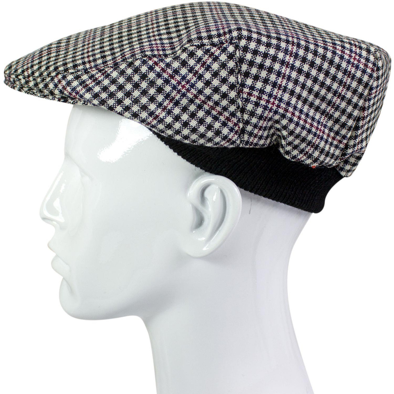 Mens Tartan Flat Cap Sir Walter Scott Modern Tartan Plaid Design Mens and Womens One size Elasticated Band Comfort Fit Scottish Made