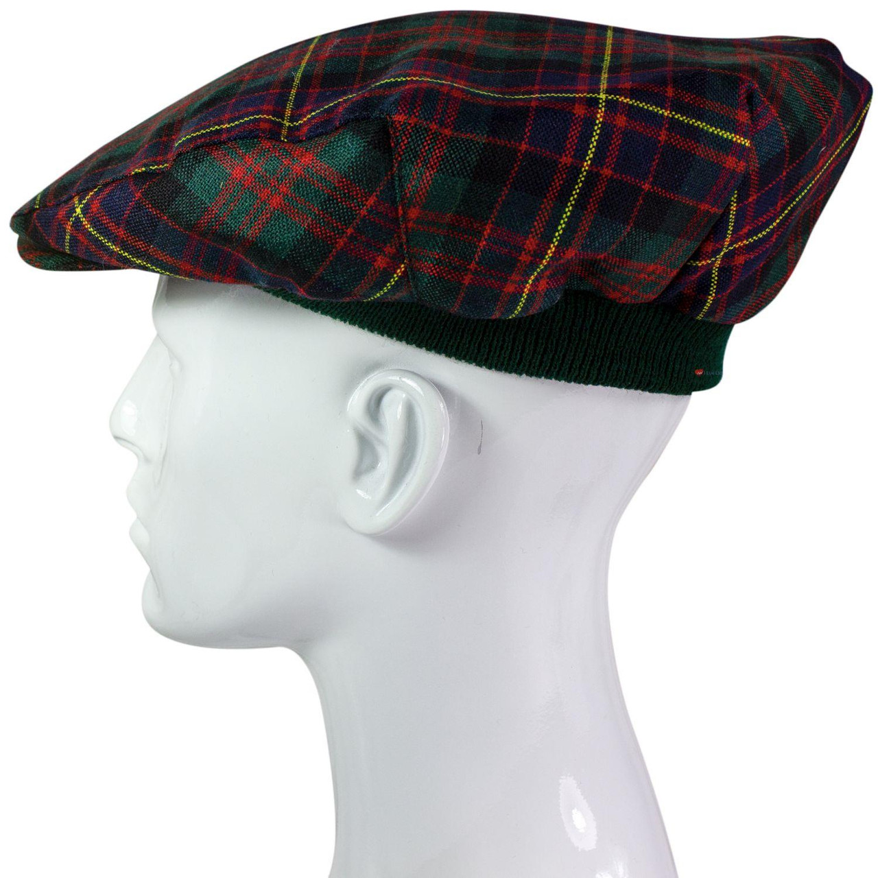 Mens Tartan Flat Cap Cameron of Erracht Modern Tartan Plaid Design Mens and Womens One size Elasticated Band Comfort Fit Scottish Made