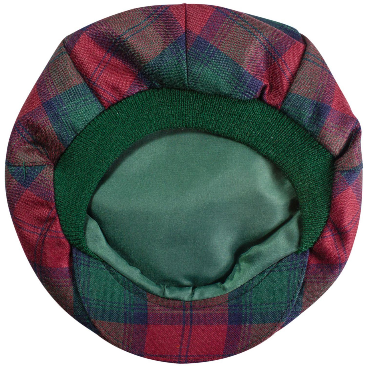 Mens Tartan Flat Cap Lindsay Modern Tartan Plaid Design Mens and Womens One size Elasticated Band Comfort Fit Scottish Made