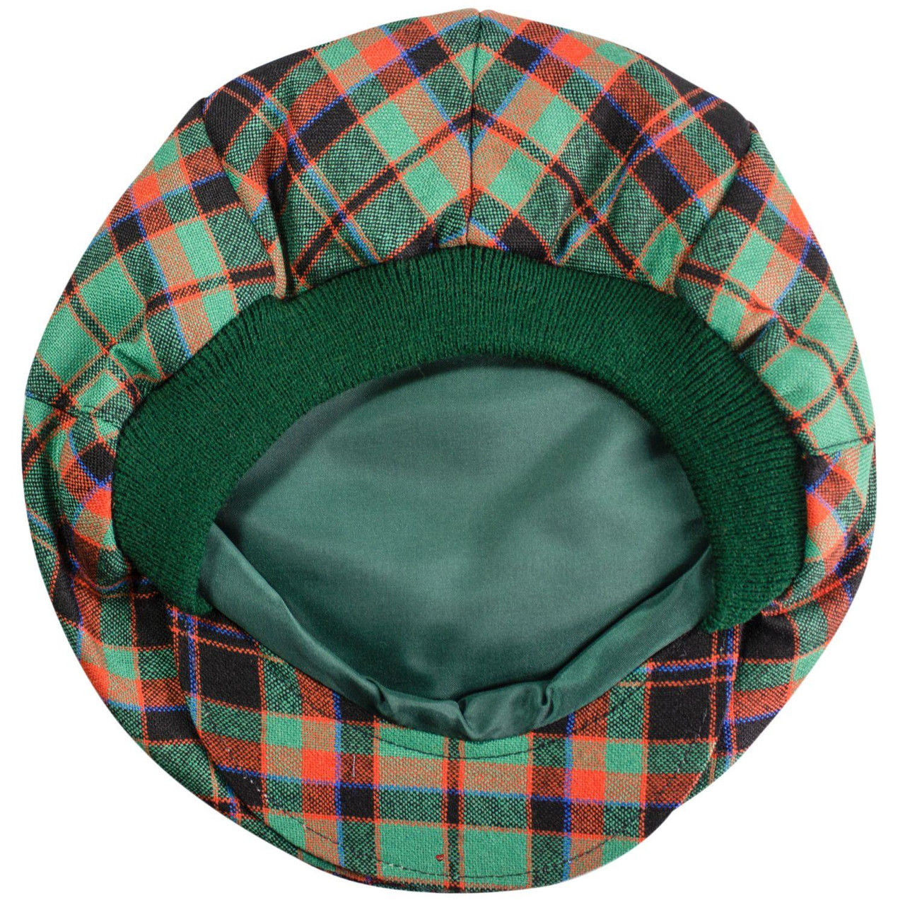 Mens Tartan Flat Cap Buchan Ancient Tartan Plaid Design Mens and Womens One size Elasticated Band Comfort Fit Scottish Made