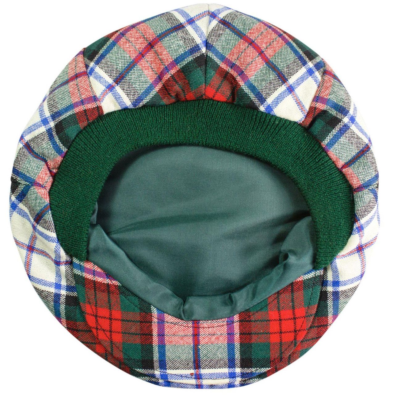 Mens Tartan Flat Cap MacDuff Dress Modern Tartan Plaid Design Mens and Womens One size Elasticated Band Comfort Fit Scottish Made