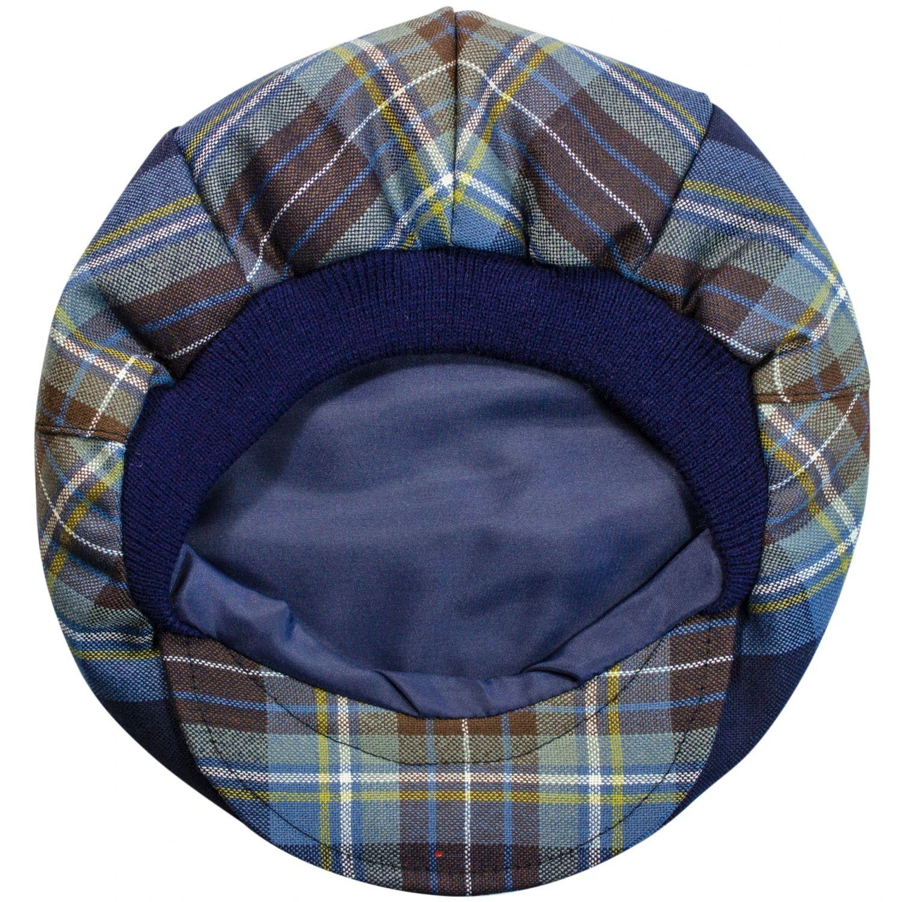 Mens Tartan Flat Cap Holyrood Tartan Plaid Design Mens and Womens One size Elasticated Band Comfort Fit Scottish Made