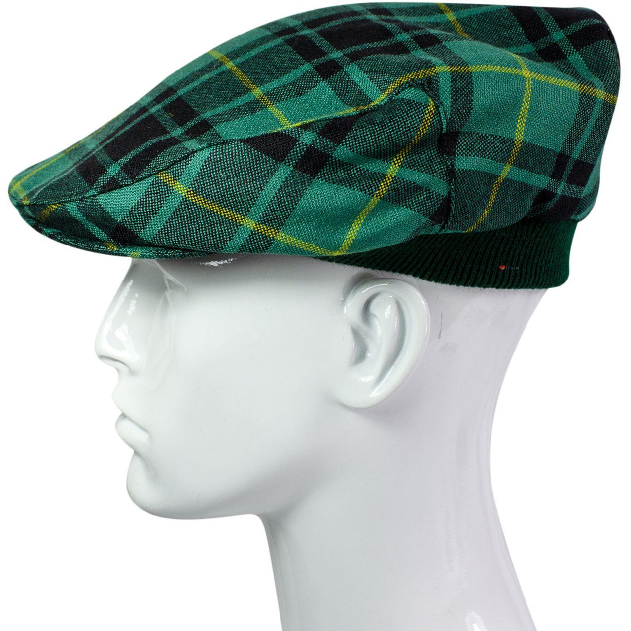 Mens Tartan Flat Cap MacArthur Ancient Tartan Plaid Design Mens and Womens One size Elasticated Band Comfort Fit Scottish Made