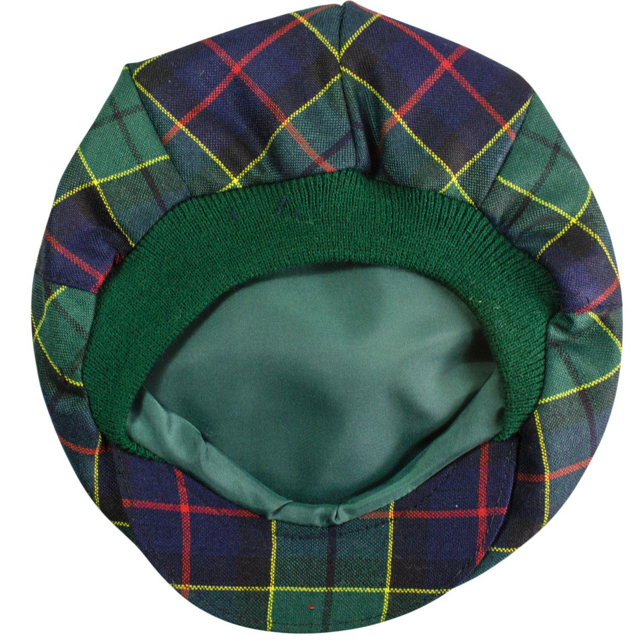 Mens Tartan Flat Cap Forsyth Modern Tartan Plaid Design Mens and Womens One size Elasticated Band Comfort Fit Scottish Made
