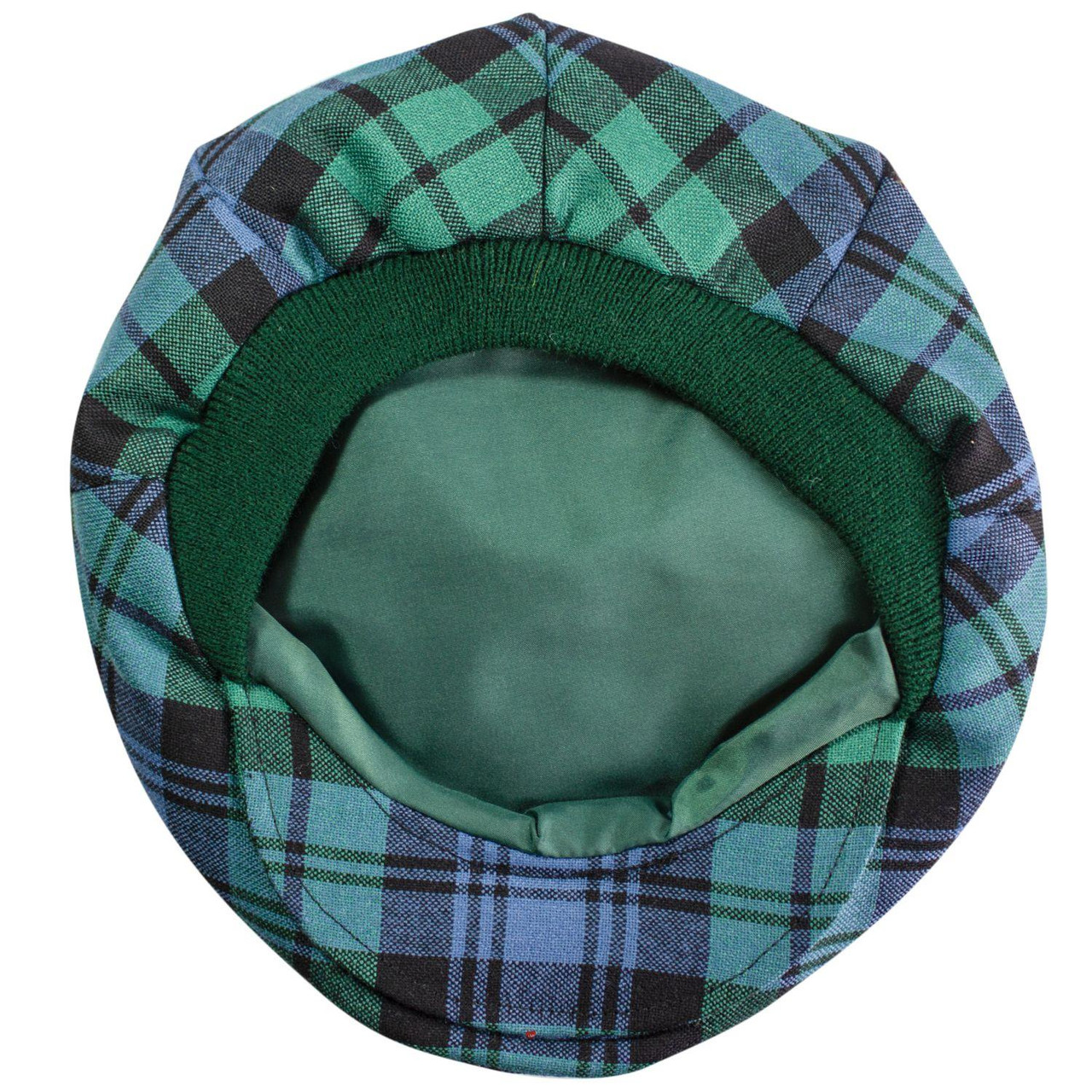 Mens Tartan Flat Cap Black Watch Ancient Tartan Plaid Design Mens and Womens One size Elasticated Band Comfort Fit Scottish Made