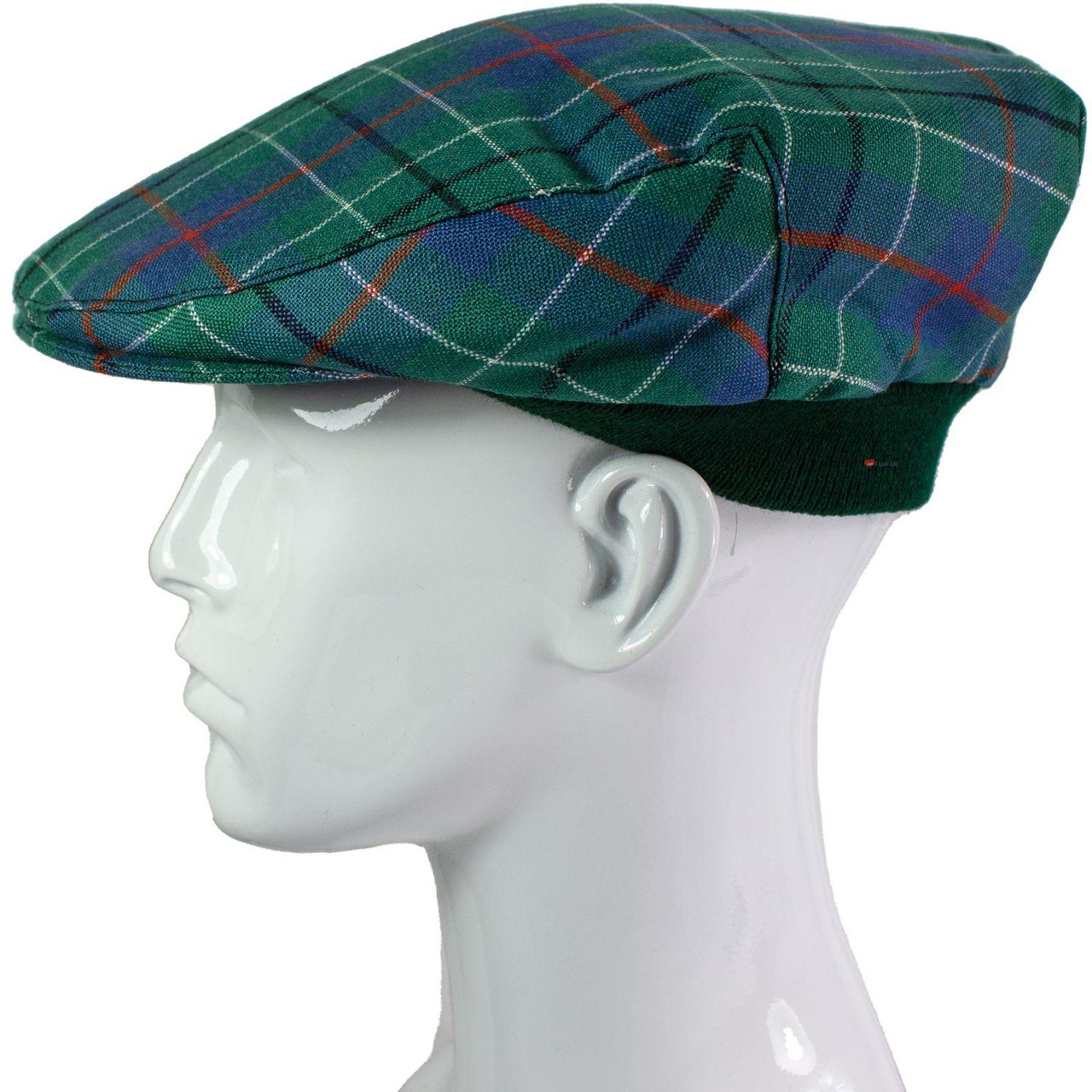Mens Tartan Flat Cap Duncan Ancient Tartan Plaid Design Mens and Womens One size Elasticated Band Comfort Fit Scottish Made