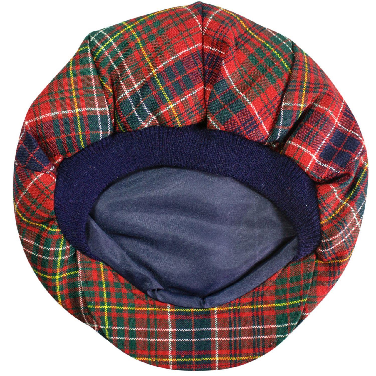 Mens Tartan Flat Cap Lumsden Modern Tartan Plaid Design Mens and Womens One size Elasticated Band Comfort Fit Scottish Made