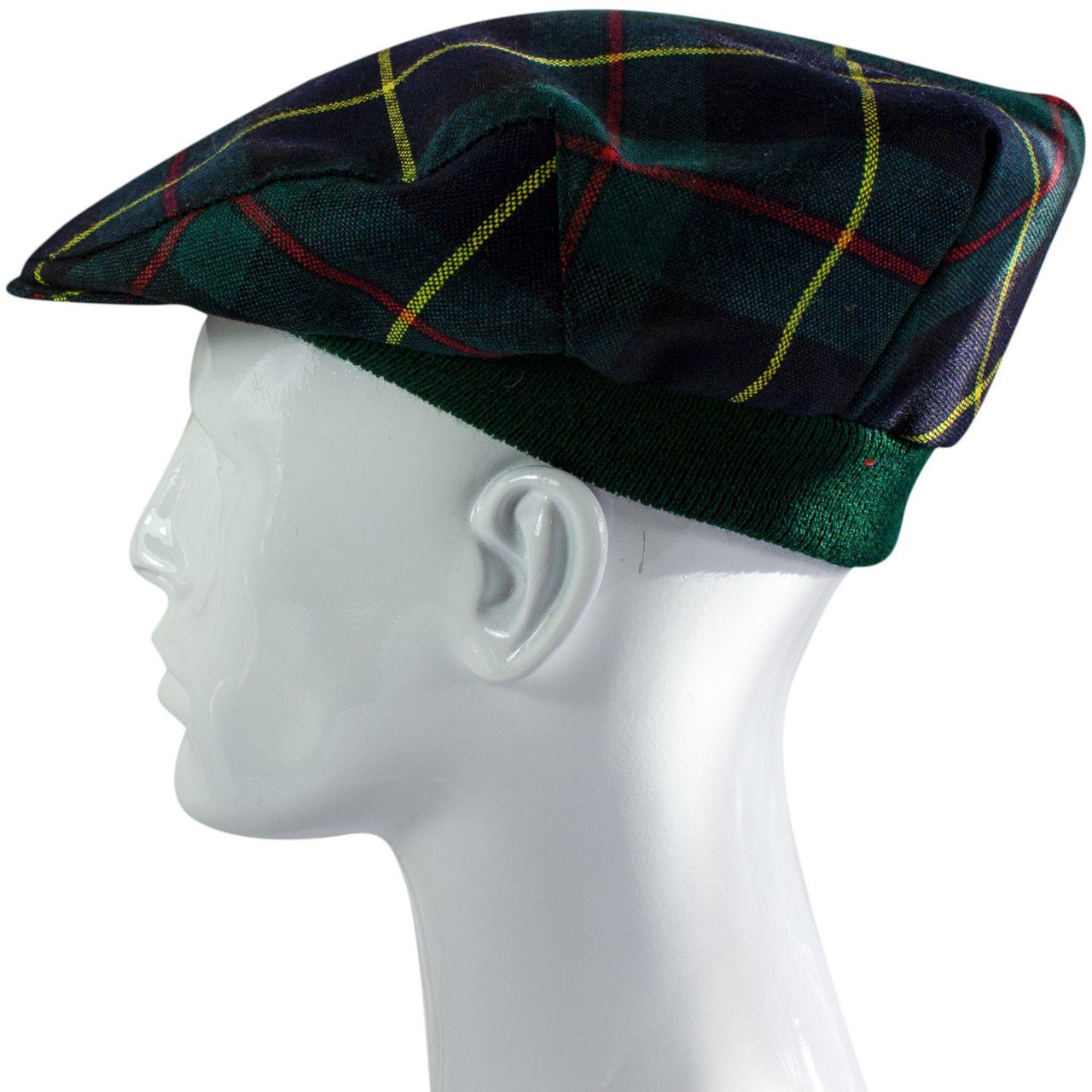 Mens Tartan Flat Cap MacLeod of Harris Modern Tartan Plaid Design Mens and Womens One size Elasticated Band Comfort Fit Scottish Made