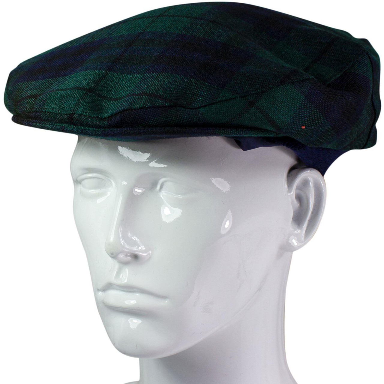Mens Tartan Flat Cap Keith Modern Tartan Plaid Design Mens and Womens One size Elasticated Band Comfort Fit Scottish Made
