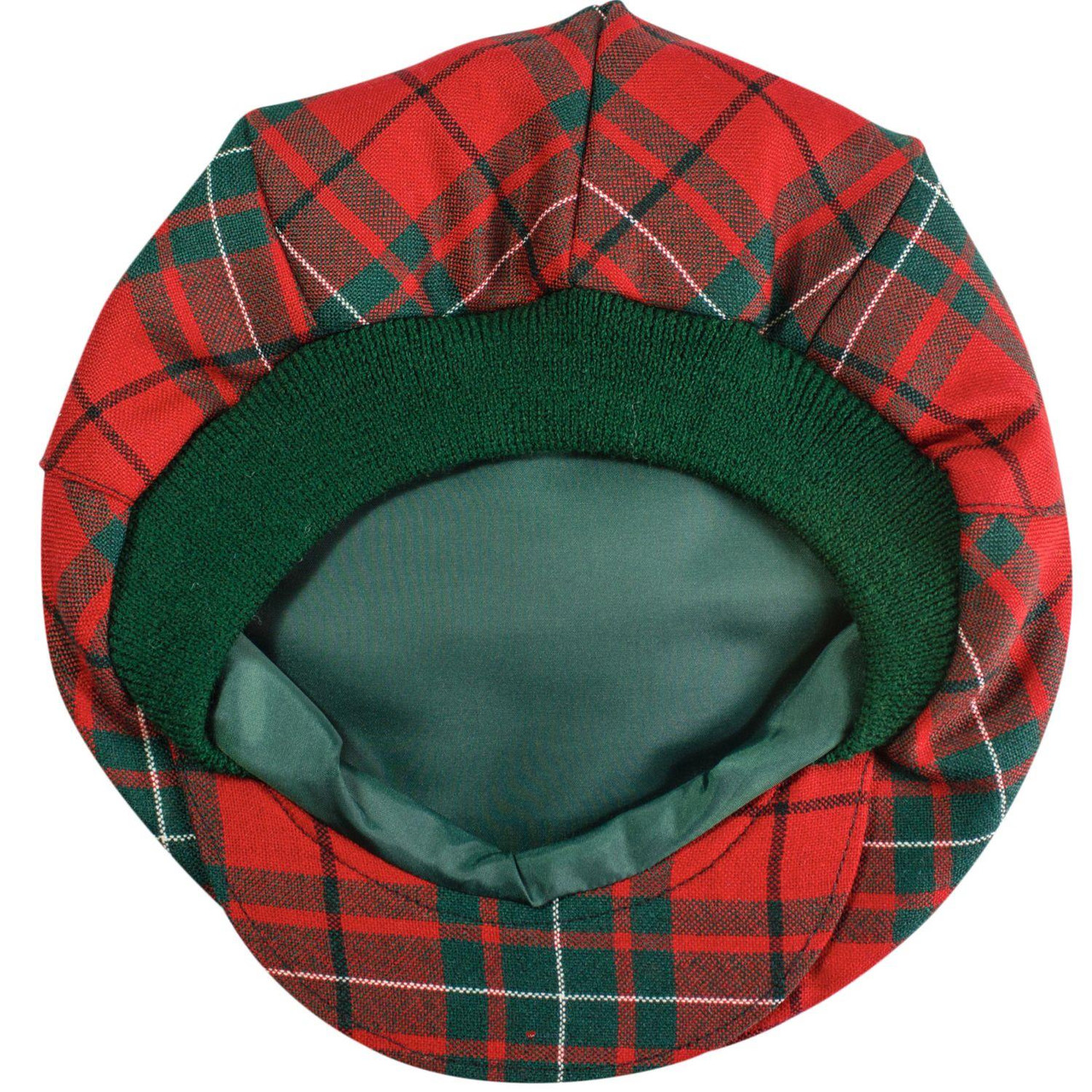 Mens Tartan Flat Cap MacAuley Modern Tartan Plaid Design Mens and Womens One size Elasticated Band Comfort Fit Scottish Made