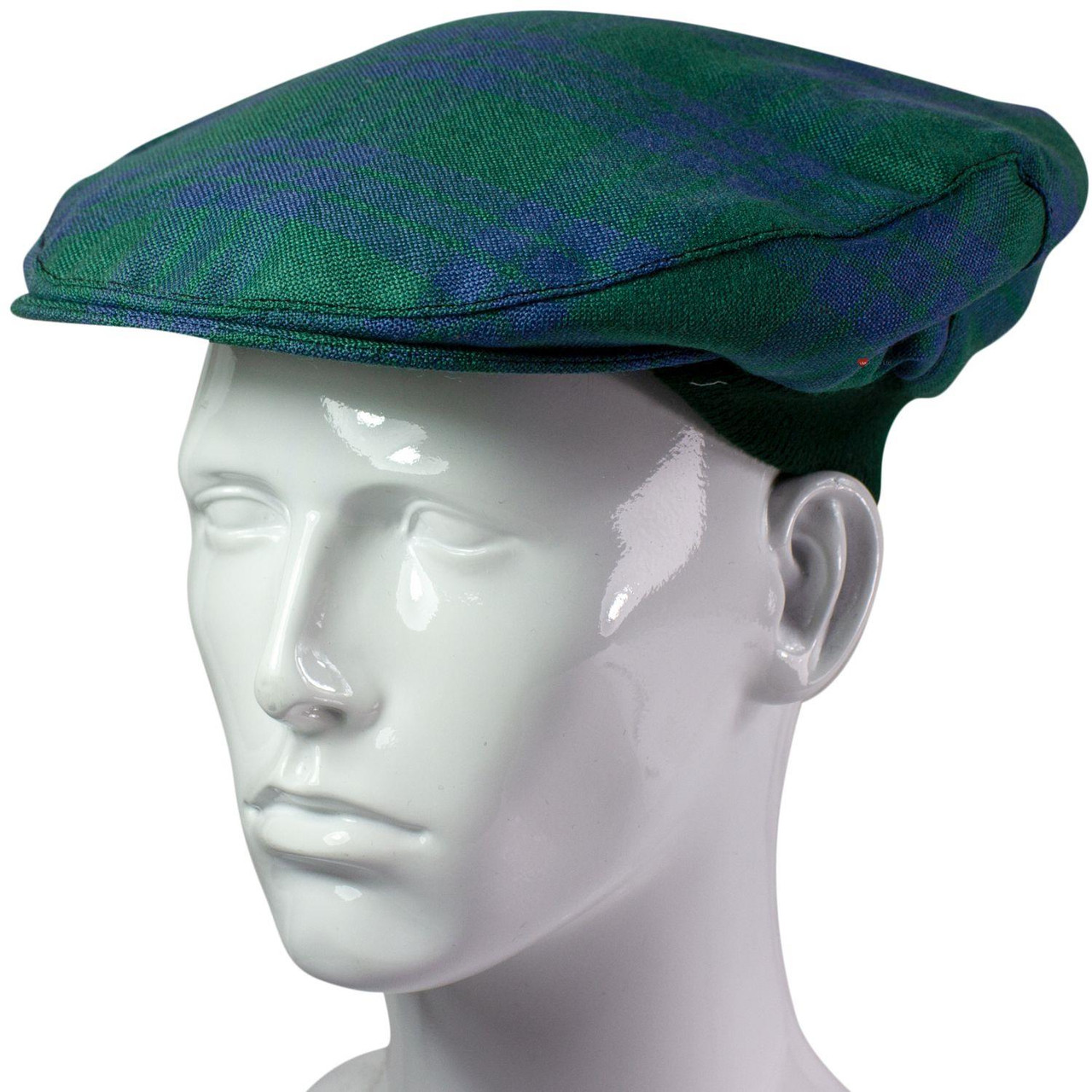 Mens Tartan Flat Cap Montgomerie Ancient Tartan Plaid Design Mens and Womens One size Elasticated Band Comfort Fit Scottish Made