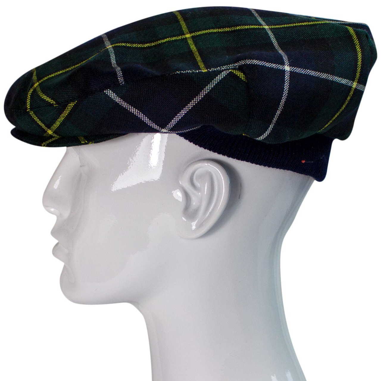 Mens Tartan Flat Cap MacNeil of Barra Modern Tartan Plaid Design Mens and Womens One size Elasticated Band Comfort Fit Scottish Made
