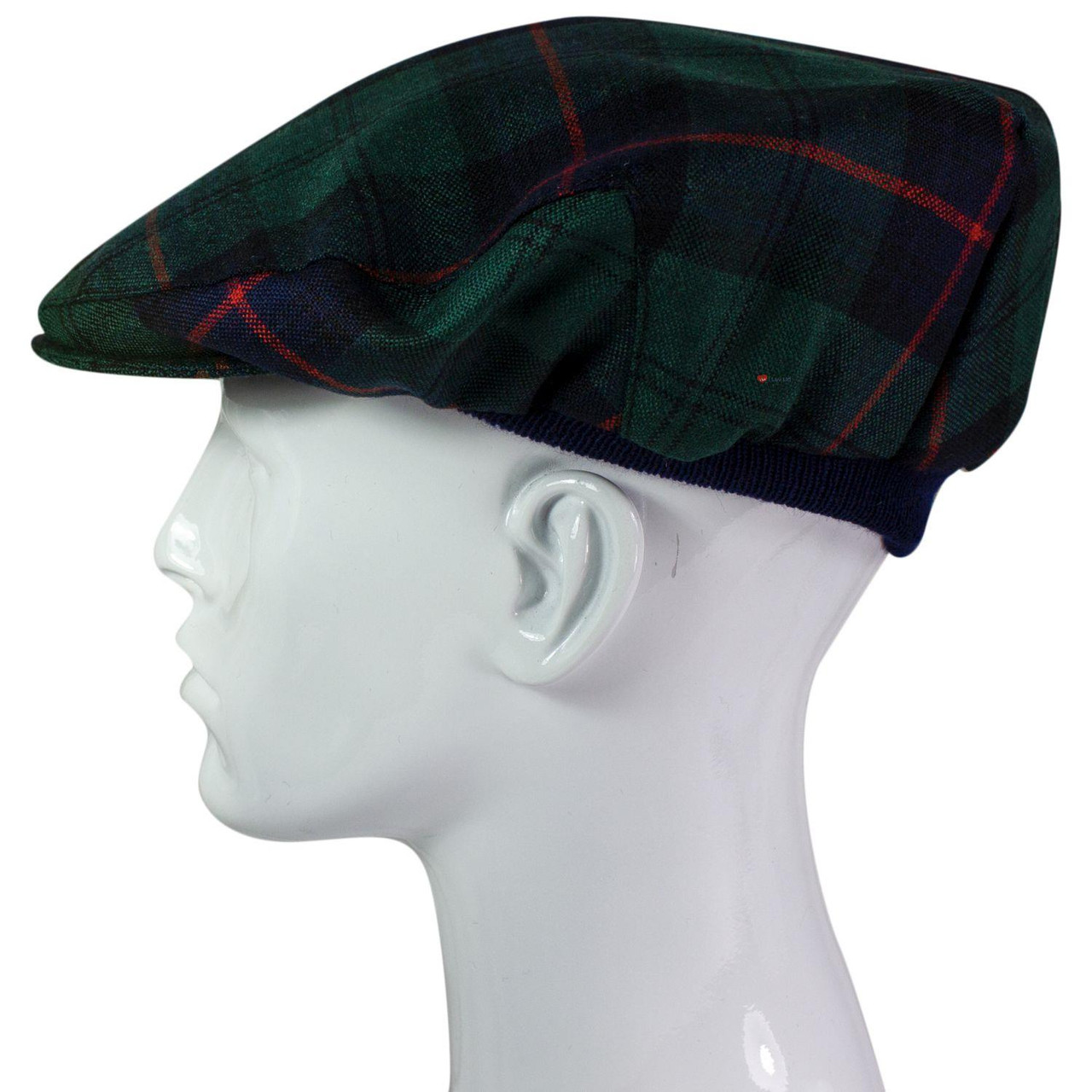 Mens Tartan Flat Cap Armstrong Modern Tartan Plaid Design Mens and Womens One size Elasticated Band Comfort Fit Scottish Made