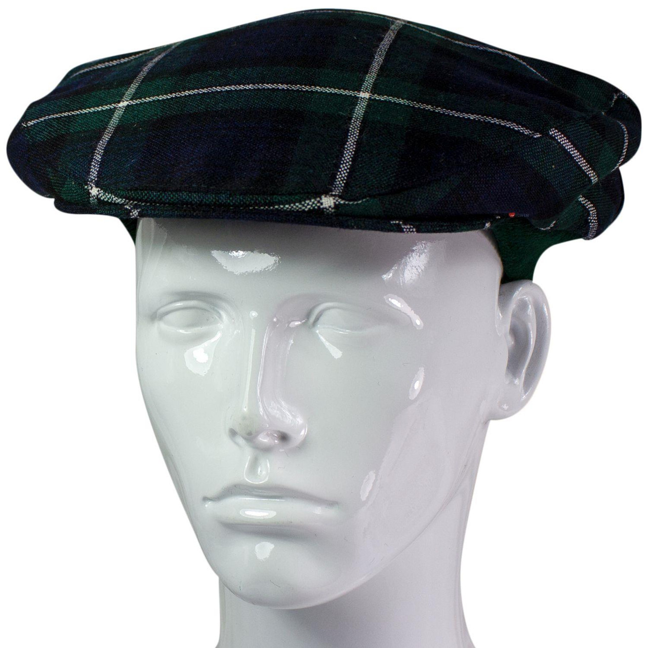 Mens Tartan Flat Cap Forbes Modern Tartan Plaid Design Mens and Womens One size Elasticated Band Comfort Fit Scottish Made