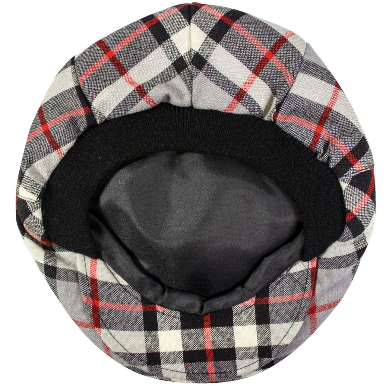 Mens Tartan Flat Cap Thomson Grey Tartan Plaid Design Mens and Womens One size Elasticated Band Comfort Fit Scottish Made