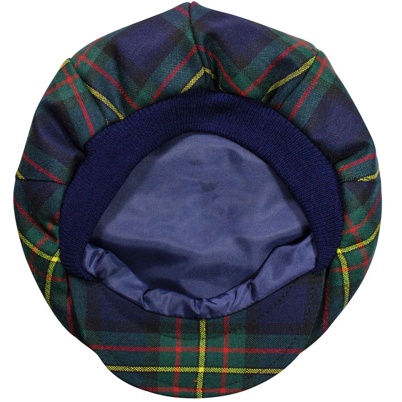Mens Tartan Flat Cap MacLaren Modern Tartan Plaid Design Mens and Womens One size Elasticated Band Comfort Fit Scottish Made