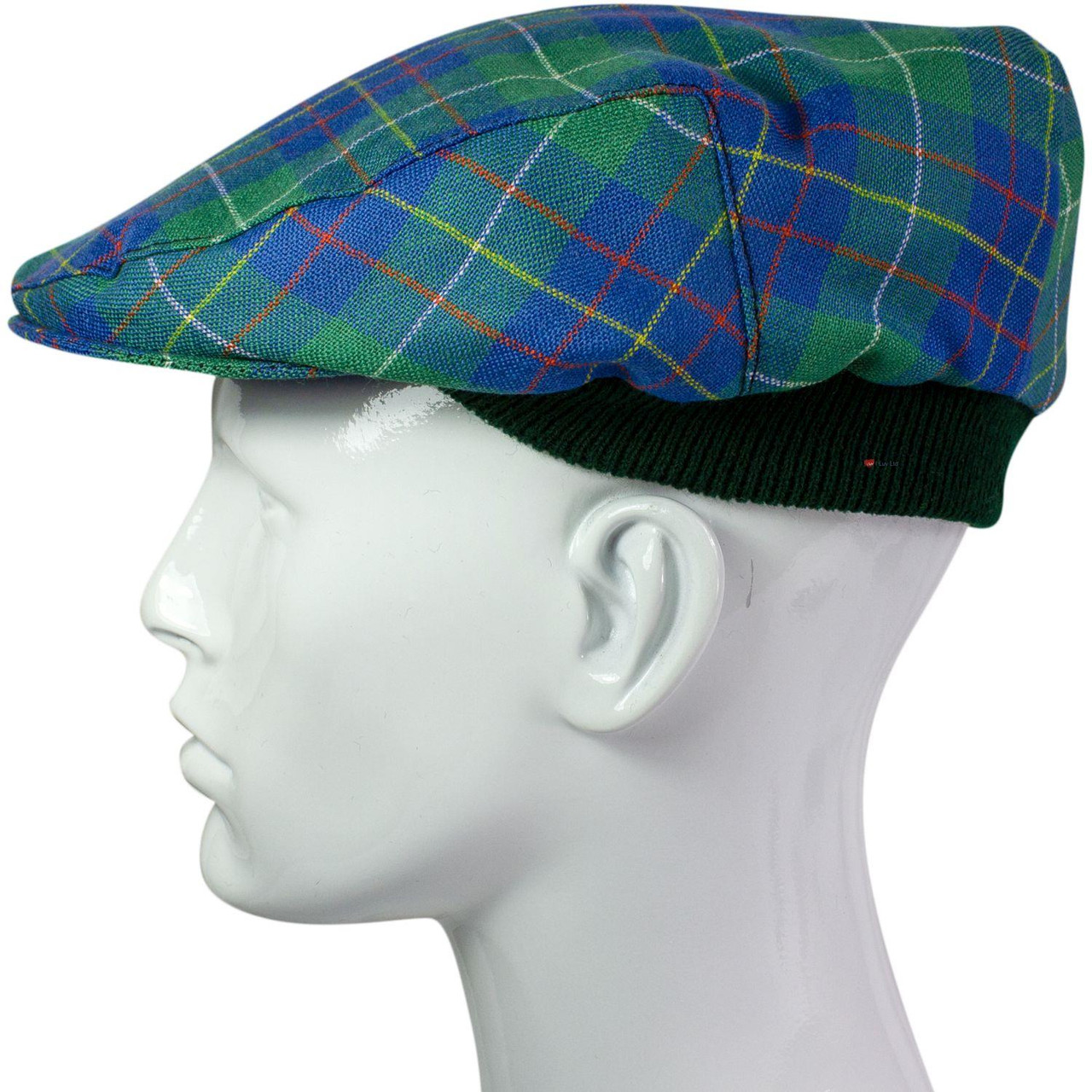 Mens Tartan Flat Cap Inglis Ancient Tartan Plaid Design Mens and Womens One size Elasticated Band Comfort Fit Scottish Made