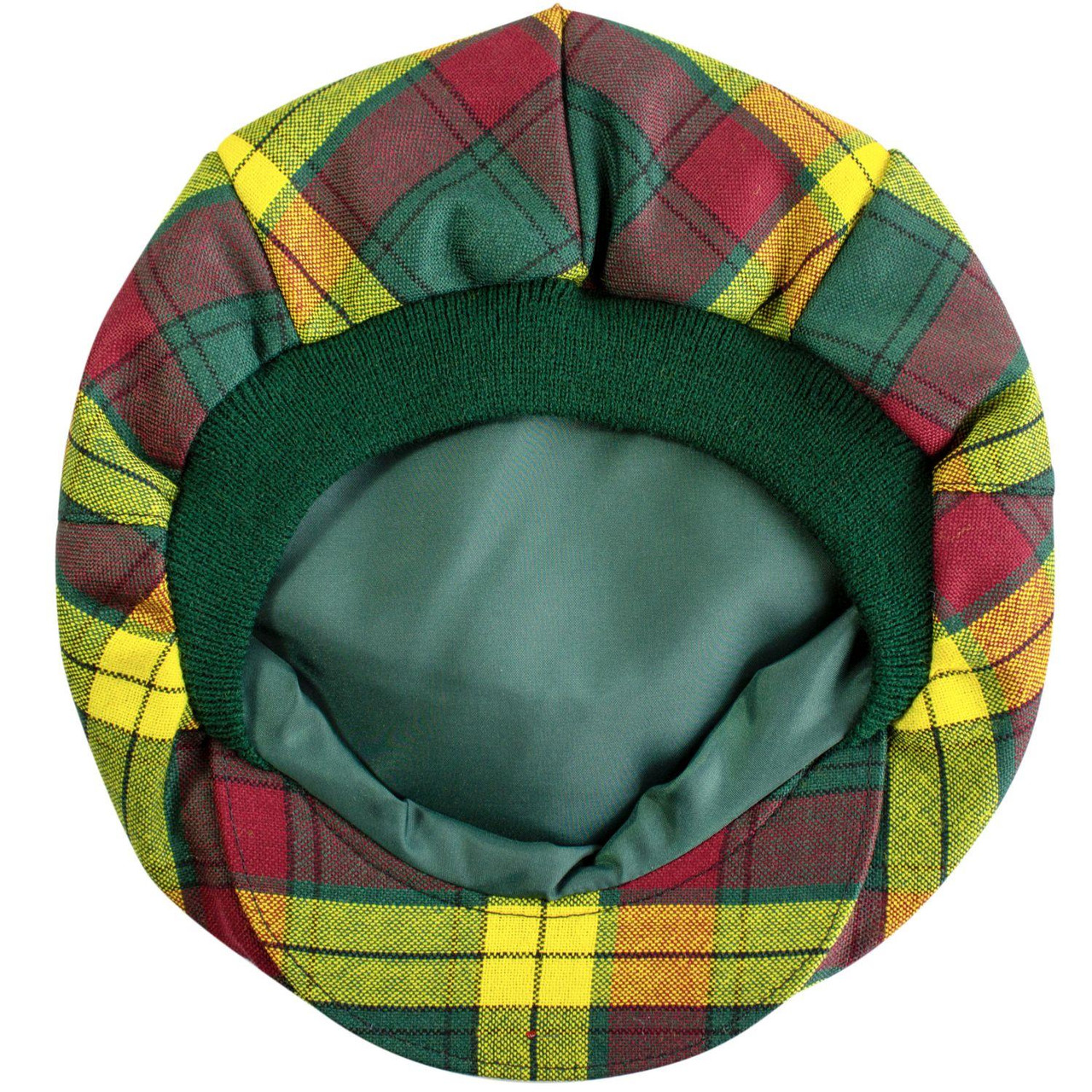 Mens Tartan Flat Cap MacMillan Old Modern Tartan Plaid Design Mens and Womens One size Elasticated Band Comfort Fit Scottish Made