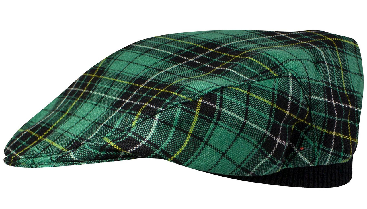 Mens Tartan Flat Cap MacAlpine Ancient Tartan Plaid Design Mens and Womens One size Elasticated Band Comfort Fit Scottish Made