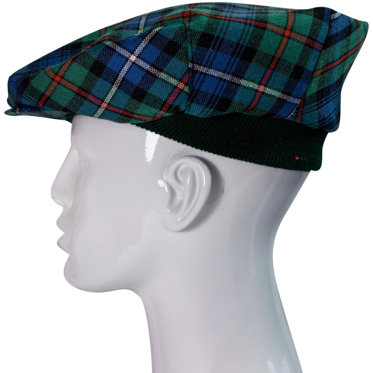 Mens Tartan Flat Cap Robertson Hunting Ancient Tartan Plaid Design Mens and Womens One size Elasticated Band Comfort Fit Scottish Made