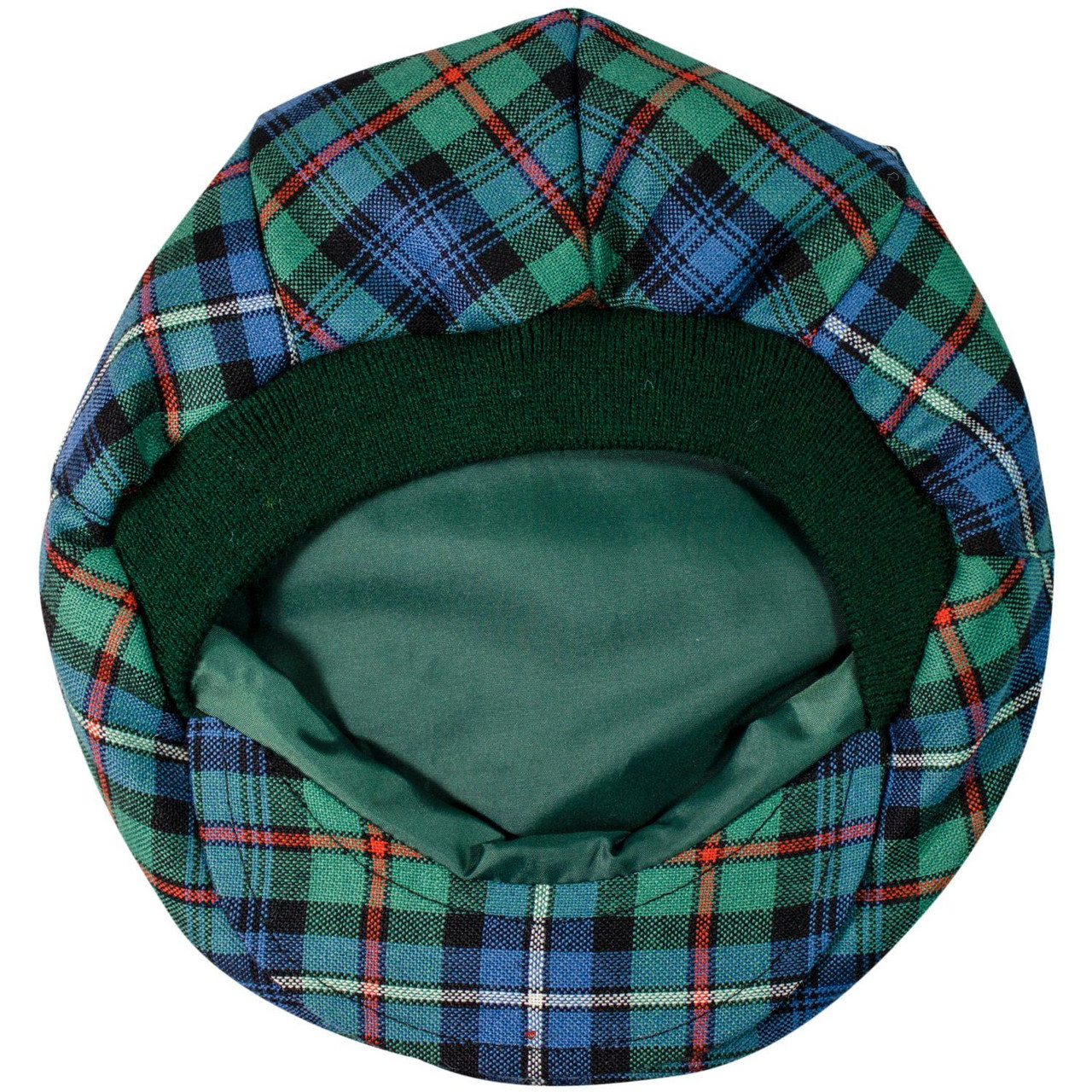 Mens Tartan Flat Cap Robertson Hunting Ancient Tartan Plaid Design Mens and Womens One size Elasticated Band Comfort Fit Scottish Made