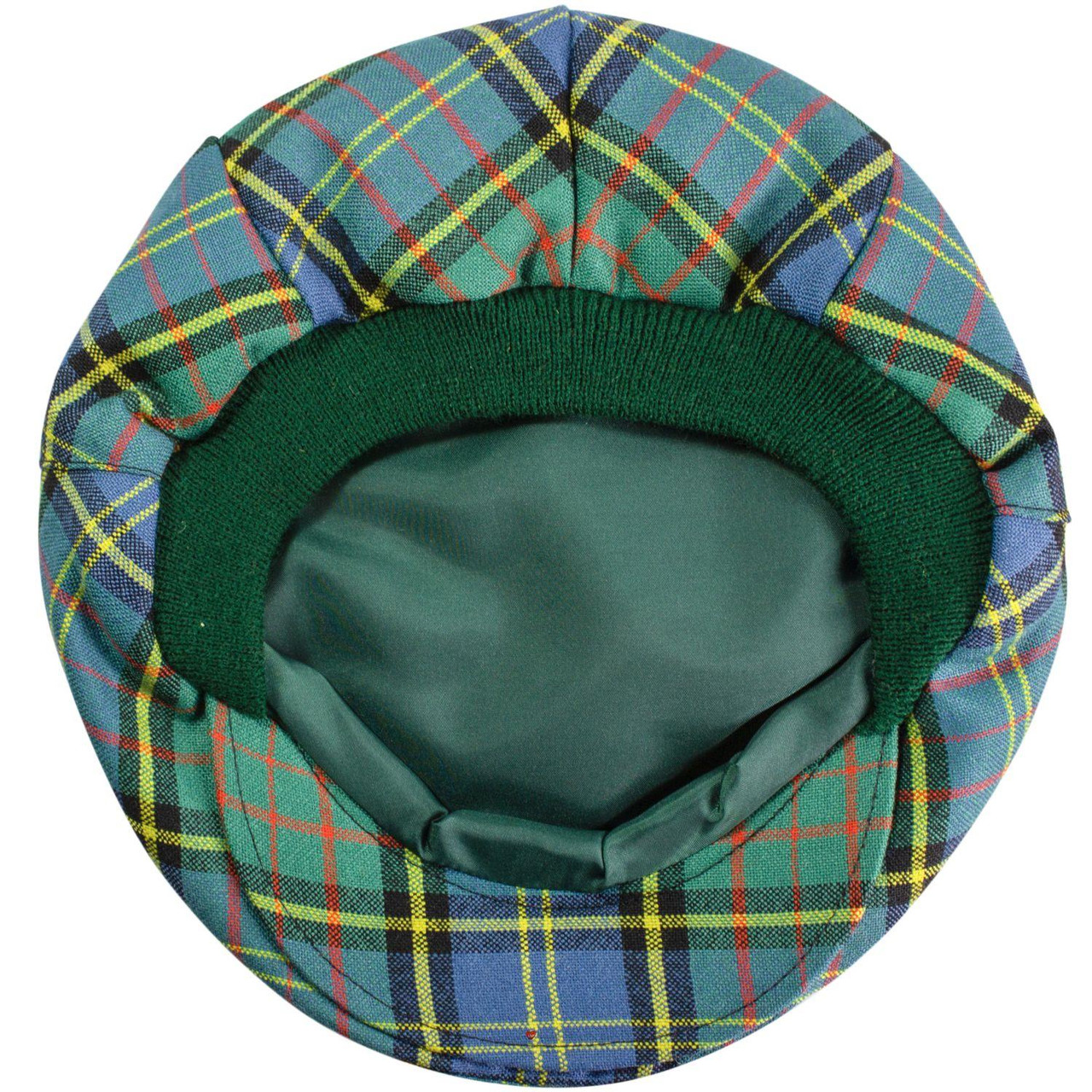 Mens Tartan Flat Cap MacMillan Hunting Ancient Tartan Plaid Design Mens and Womens One size Elasticated Band Comfort Fit Scottish Made