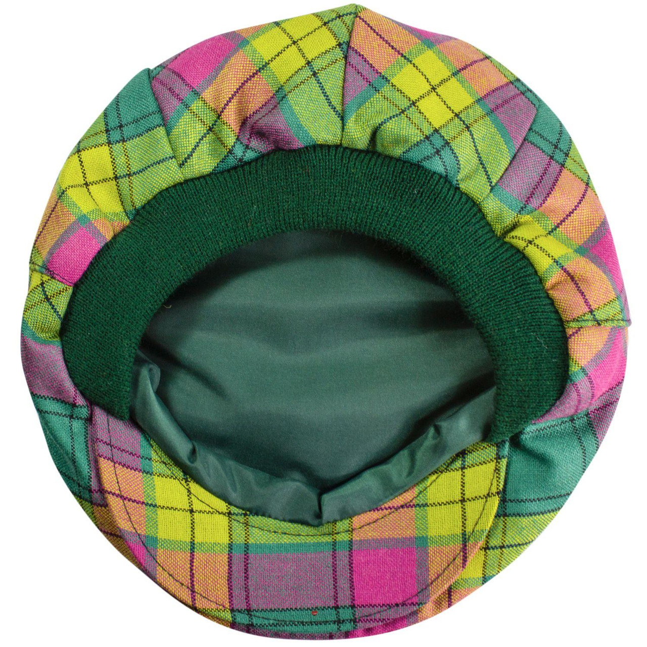 Mens Tartan Flat Cap MacMillan Old Ancient Tartan Plaid Design Mens and Womens One size Elasticated Band Comfort Fit Scottish Made