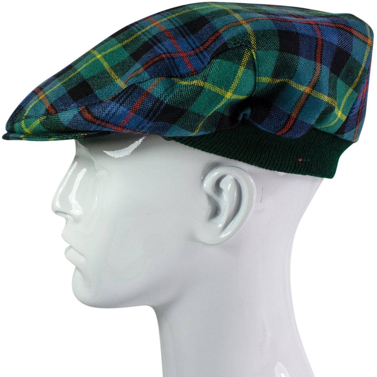 Mens Tartan Flat Cap Farquharson Ancient Tartan Plaid Design Mens and Womens One size Elasticated Band Comfort Fit Scottish Made