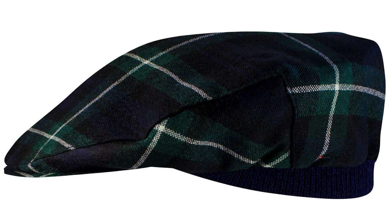 Mens Tartan Flat Cap Lamont Modern Tartan Plaid Design Mens and Womens One size Elasticated Band Comfort Fit Scottish Made