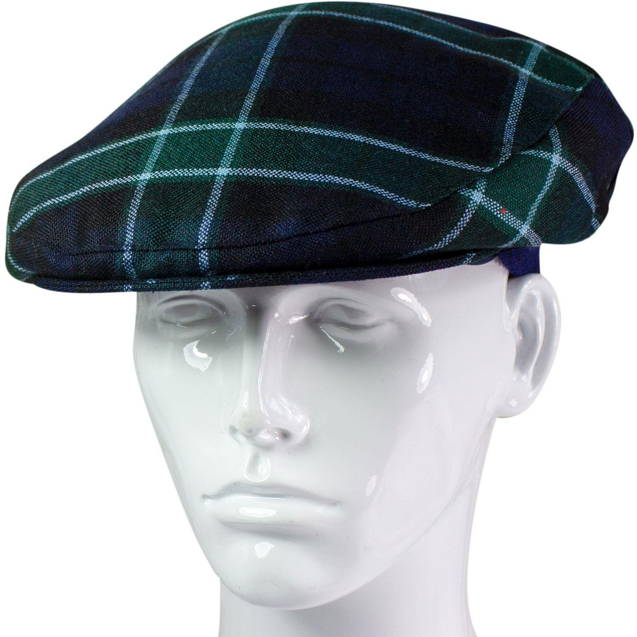 Mens Tartan Flat Cap Graham of Menteith Modern Tartan Plaid Design Mens and Womens One size Elasticated Band Comfort Fit Scottish Made