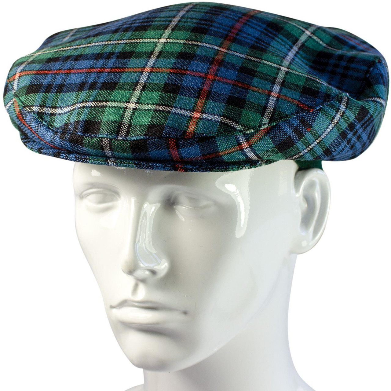 Mens Tartan Flat Cap MacKenzie Ancient Tartan Plaid Design Mens and Womens One size Elasticated Band Comfort Fit Scottish Made